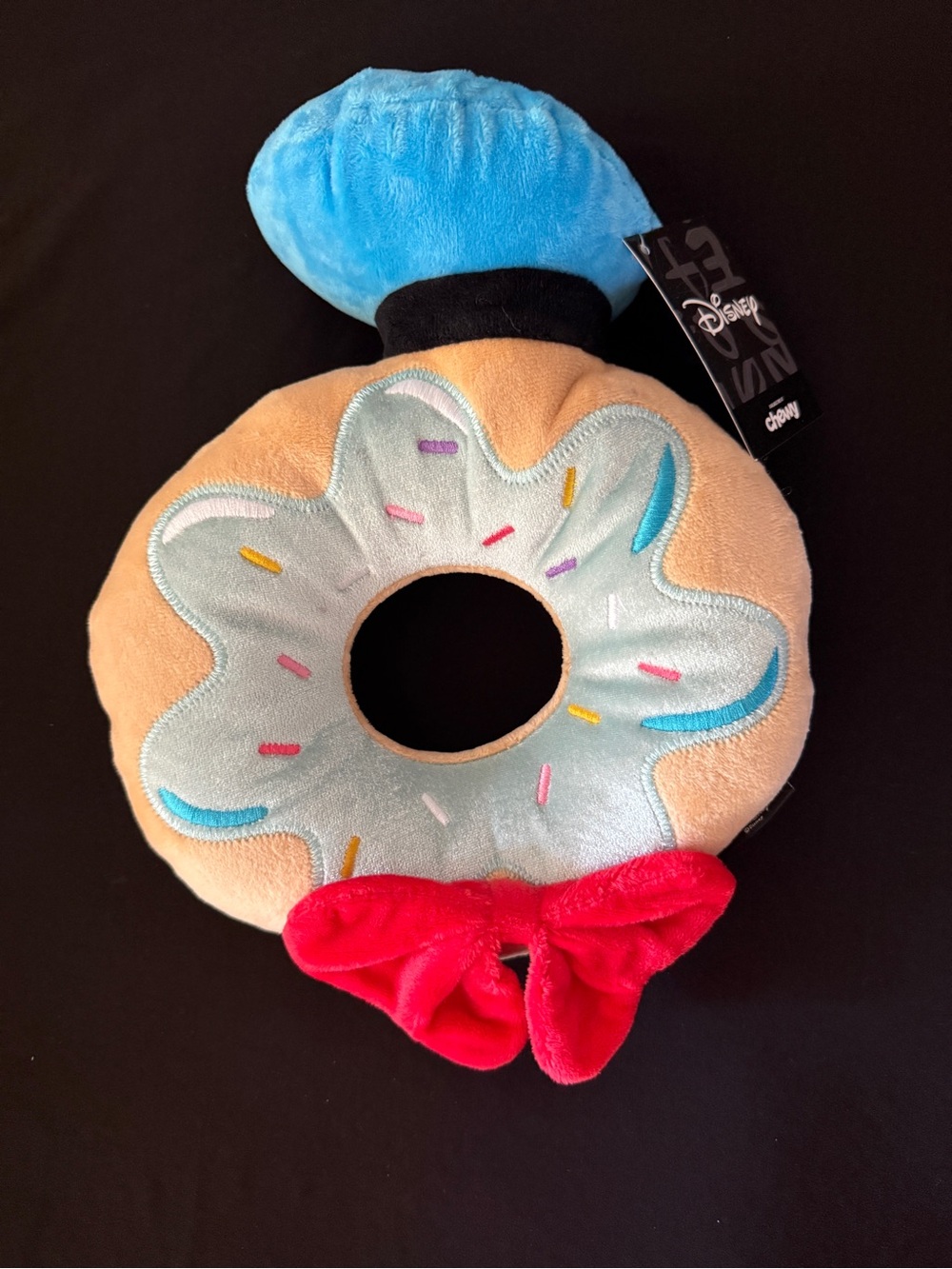 Disney Chewy Exclusive Plush Donald Duck Donut Squeak & Crinkle Toy Plush